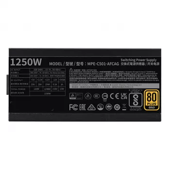 COOLER MASTER Maitinimo blokas MWE 1250 V2 Gold Full Modular 1250W ATX juodas