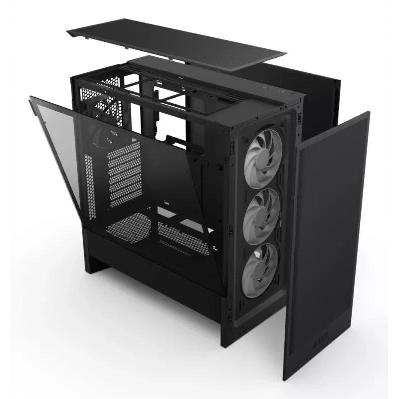 NZXT H7 Flow 2024 RGB korpusas Mid Tower ATX juodas
