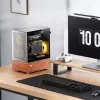 Korpusas Jonsbo T7 Midi Tower mATX grūdintas stiklas sidabrinis