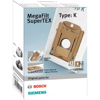 Dulkių surinkimo maišelių ir filtro rinkinys Bosch BBZ41FK – 4 maišeliai + 1 filtras