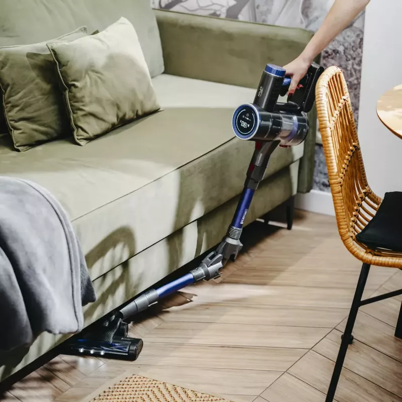 Belaidis dulkių siurblys Adler AD 7061 Allergy-friendly PRO – 22,2 V baterija, 30 min veikimo laikas, 0,8 L talpa, EPA12/HEPA13 filtracija, 350 W, juodas
