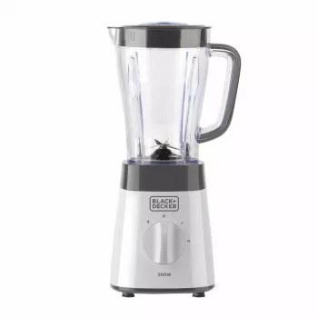 Stalo blenderis Black & Decker BXJB500E — 1,5 L stiklinis indas, 500 W, 2 greičiai, pulsavimas, ledo smulkinimas