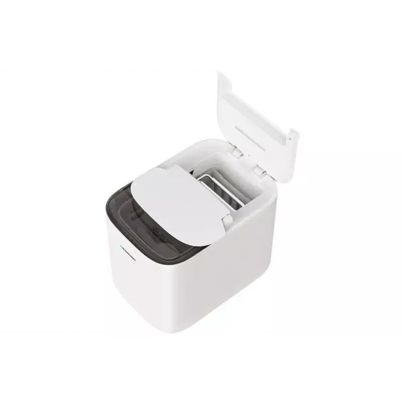 Nešiojamas ledo gaminimo aparatas BLAUPUNKT IMB601 — 15 kg/24h, 2 L bakas, jutiklinis valdymas, 150 W, kompaktiškas (280×400×334 mm)