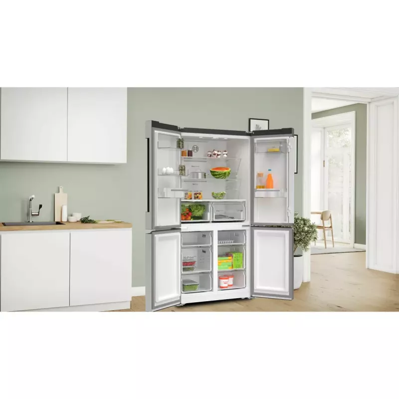 Šaldytuvas šaldiklis Bosch Serie 4 KFN96VPEA, 605 L (Šaldytuvas 405 L / Šaldiklis 200 L), NoFrost, Nerūdijantis plienas