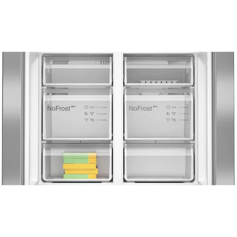 Šaldytuvas šaldiklis Bosch Serie 4 KFN96VPEA, 605 L (Šaldytuvas 405 L / Šaldiklis 200 L), NoFrost, Nerūdijantis plienas