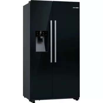 Šaldytuvas šalia šaldiklio Bosch Serie 6 KAD93ABEP, 562 l, šaldytuvas 371 l, šaldiklis 191 l, NoFrost, ledo gaminimo aparatas, juodas