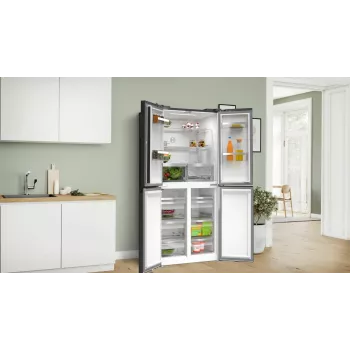Šaldytuvas Bosch Serie 4 KMC85LBEA, šaldiklis apačioje, 547 L, juodas