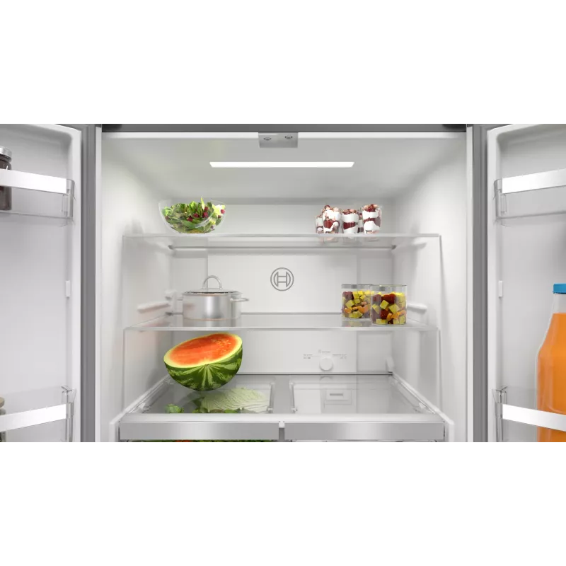 Šaldytuvas Bosch Serie 4 KMC85LBEA, šaldiklis apačioje, 547 L, juodas
