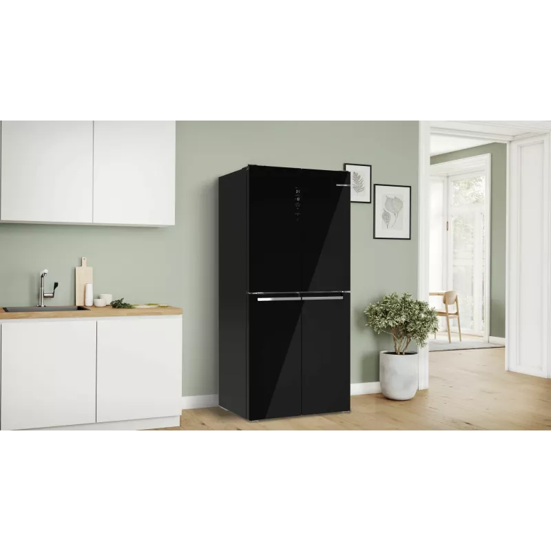 Šaldytuvas Bosch Serie 4 KMC85LBEA, šaldiklis apačioje, 547 L, juodas