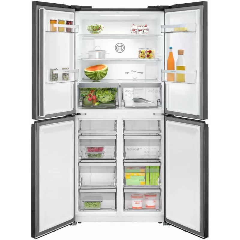 Šaldytuvas Bosch Serie 4 KMC85LBEA, šaldiklis apačioje, 547 L, juodas