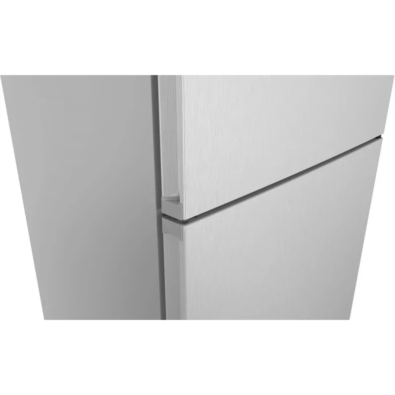 Laisvai pastatomas šaldytuvas-šaldiklis Bosch Serie 4 KGN497LDF — 440 l bendras, 311 l šaldytuvas + 129 l šaldiklis, NoFrost, LED ekranas, Nerūdijantis plienas