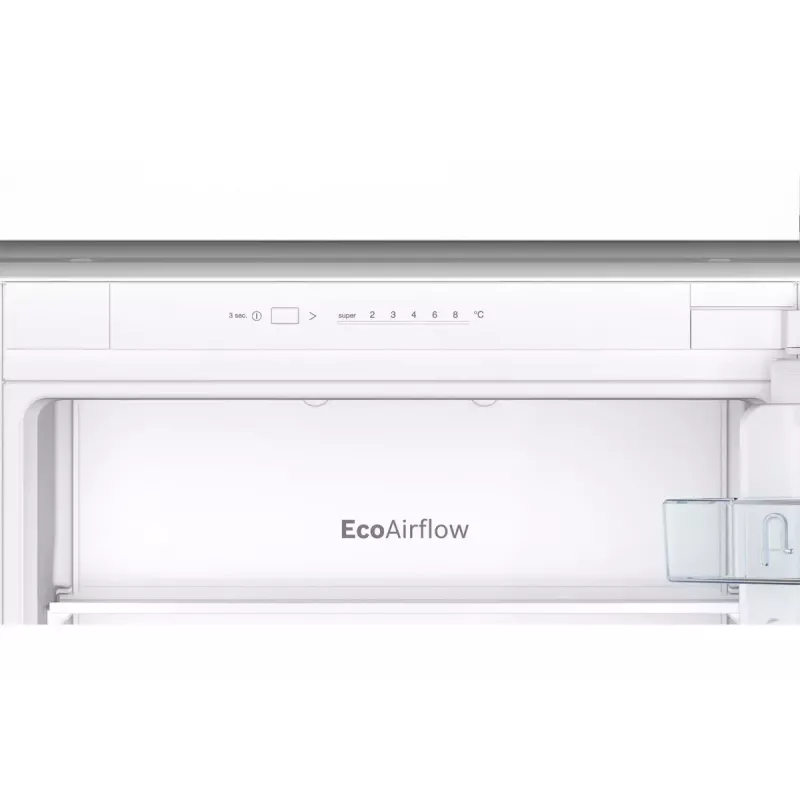 Įmontuojamas šaldytuvas-šaldiklis Bosch Serie 2 KIV86NSE0 — 267 l, apatinis šaldiklis, baltas, 177,2×54,1×54,8 cm, energijos klasė E