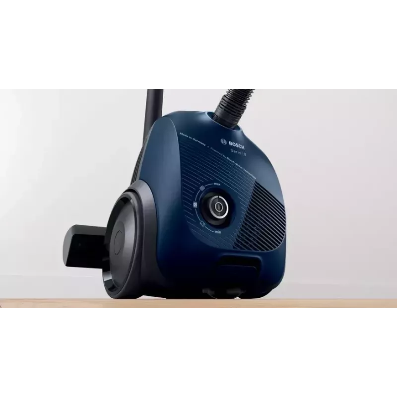 Cikloninis dulkių siurblys Bosch Serie 2 BGBS2BU1T — 850 W, 3,5 L dulkių maišas, 8 m spindulys, mėlynas