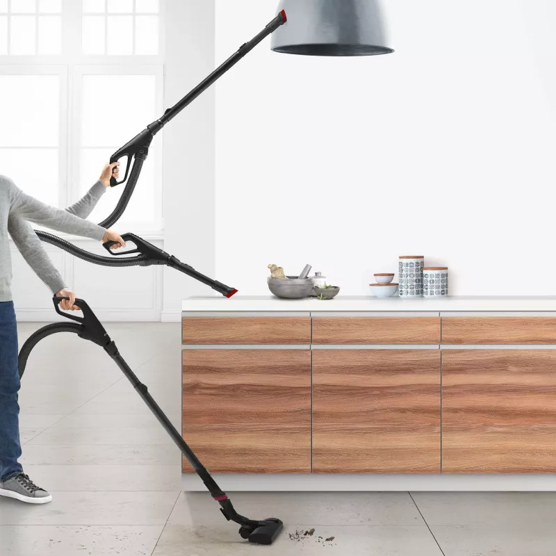 Cikloninis dulkių siurblys Bosch Serie 6 BGB6X330 — 600 W, HEPA 13, 4 L dulkių maišelis, kietoms grindims ir kilimams, 6 kg, pilka/juoda