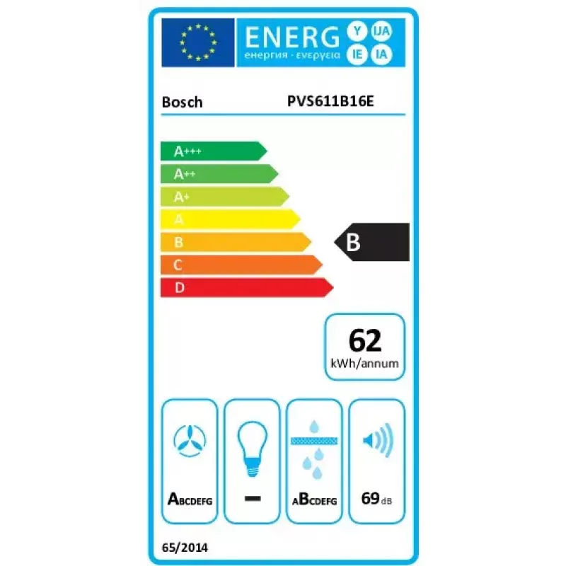 Bosch Serie 4 PVS611B16E indukcinė kaitlentė, juoda, įmontuojama, 59,2 cm, 4 zonos, su gartraukiu