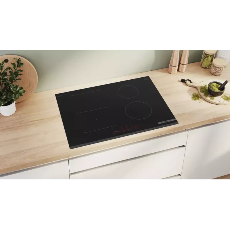 Bosch Serie 6 PVS731HB1E indukcinė kaitlentė, įmontuojama, 70 cm, 4 zonos, juoda
