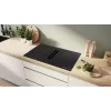 Indukcinė kaitlentė su integruotu gartraukiu Bosch Serie 4 PVS811B16E, 80 cm, 4 zonos, liečiamas valdymas, be rėmelio, juoda
