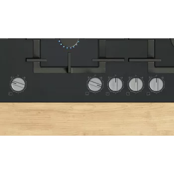 Bosch Serie 6 PPM9A6I40 dujinė kaitlentė Juoda Įmontuojama 90 cm Dujos 5 zona(ų)