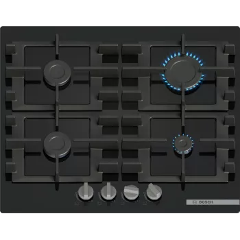 Bosch Serie 4 PNP6B6K40 dujinė kaitlentė, įmontuojama, 60 cm, juodas grūdintas stiklas, 4 zonos