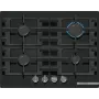 Bosch Serie 4 PNP6B6K40 dujinė kaitlentė, įmontuojama, 60 cm, juodas grūdintas stiklas, 4 zonos