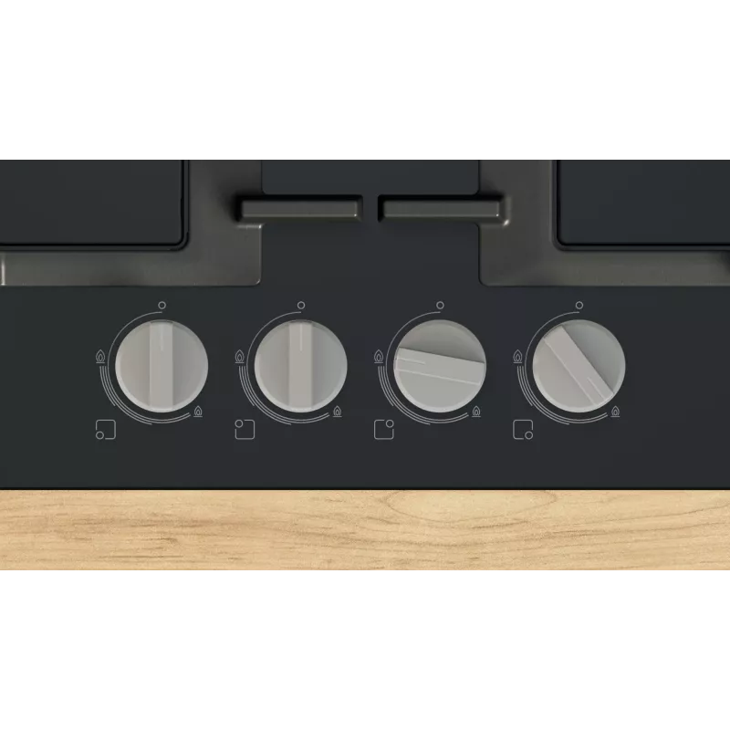 Bosch Serie 4 PNP6B6K40 dujinė kaitlentė, įmontuojama, 60 cm, juodas grūdintas stiklas, 4 zonos