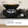 Įmontuojama dujinė kaitlentė Bosch PCH6A5I90, 60 cm, nerūdijantis plienas, 4 dujinės zonos + 1 wok, Flame Select, ketaus grotelės