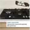 Įmontuojama dujinė kaitlentė Bosch PCH6A5I90, 60 cm, nerūdijantis plienas, 4 dujinės zonos + 1 wok, Flame Select, ketaus grotelės