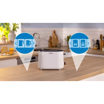 Bosch TAT2M121 skrudintuvas 2 griežinėliai 950 W Baltas