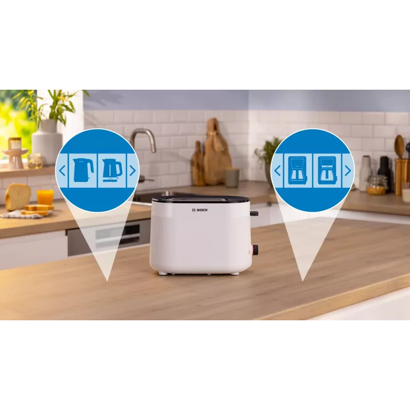 Bosch TAT2M121 skrudintuvas 2 griežinėliai 950 W Baltas