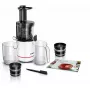 Lėtas sulčiaspaudė Bosch MESM500W — 150 W, 1 L, kompaktiškas 152×152×427 mm, baltas/juodas
