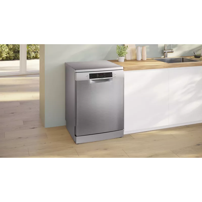 Indaplovė Bosch Serie 2 SMS25GI09F – laisvai pastatoma, 12 komplektų, 60 cm, 46 dB, šilumokaičio džiovinimas