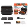 Karšto oro gruzdintuvė Cosori Dual Blaze Twinfry Chef Edition, dviguba, 10 L, 2800 W, tamsiai pilka, rožinis auksas
