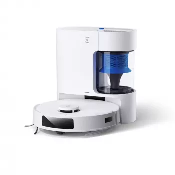 Robotas dulkių siurblys Ecovacs Deebot N20 Plus — bekontaineris 0,4 L dulkėms, 0,22 L vandeniui, 5200 mAh, 300 min, 96 mm aukštis, baltas
