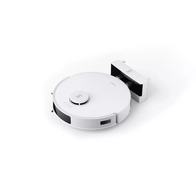 Robotas dulkių siurblys Ecovacs Deebot N20 Plus — bekontaineris 0,4 L dulkėms, 0,22 L vandeniui, 5200 mAh, 300 min, 96 mm aukštis, baltas