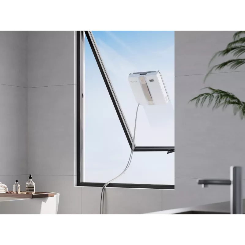 Langų valymo robotas Ecovacs Winbot Mini – 3000 mAh, 7500 Pa, 0,06 L vandens rezervuaras, bešepetėlis variklis, programėlės valdymas