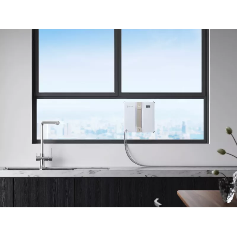 Langų valymo robotas Ecovacs Winbot Mini – 3000 mAh, 7500 Pa, 0,06 L vandens rezervuaras, bešepetėlis variklis, programėlės valdymas