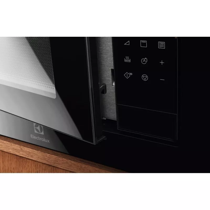 Įmontuojama mikrobangų krosnelė su griliu Electrolux LMS4253TMK, 900 W mikrobangų, 1000 W grilis, 8 galios lygiai, 27 cm padėklas, juoda