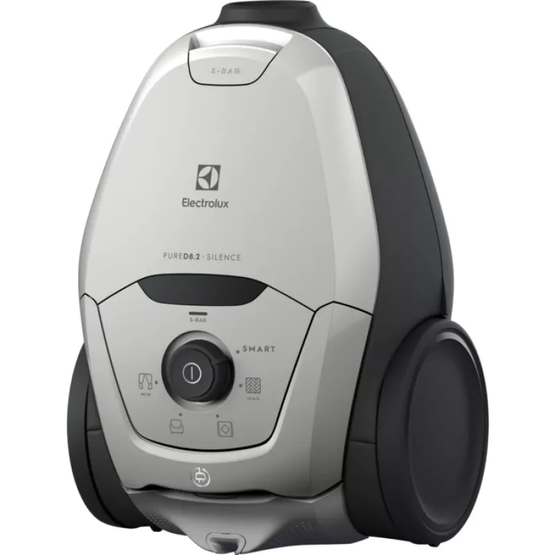 Cikloninis dulkių siurblys Electrolux Pure D8 — 3,5 L dulkių maišas, 600 W, teleskopinis vamzdis, Hygiene filtras, 12 m spindulys