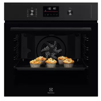 Įmontuojama elektrinė orkaitė Electrolux EOD4P57H – 72 L, pirolizė, garai, konvekcija, grilis 2300 W, juoda