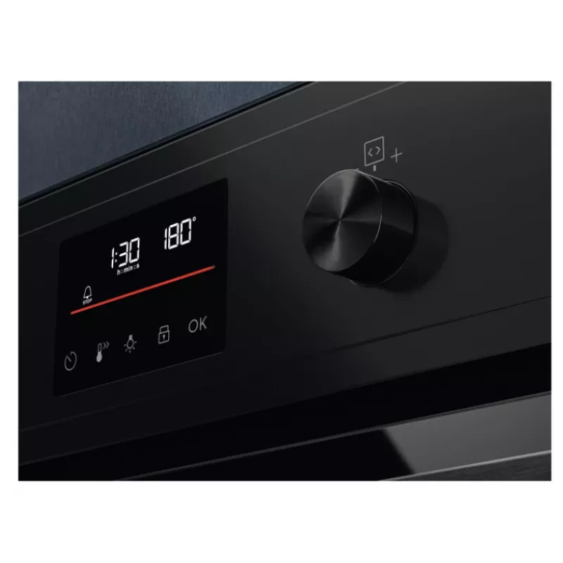 Įmontuojama elektrinė orkaitė Electrolux EOD4P57H – 72 L, pirolizė, garai, konvekcija, grilis 2300 W, juoda