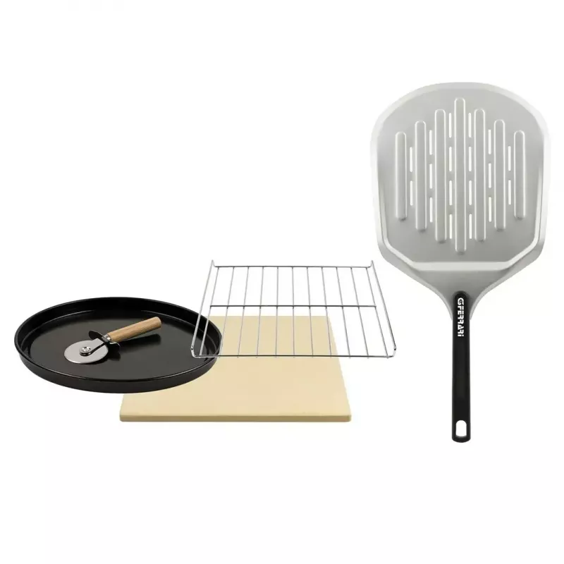 Stalinė elektrinė picos krosnelė G3FERRARI G1018600 PRONTO PIZZA — 1700 W, akmeninis paviršius, iki 420°C, tinka Ø32 cm picai