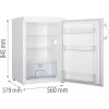 Laisvai pastatomas šaldytuvas Gorenje R492PW – 133 l, baltas, reversinės durelės, LED apšvietimas, rankinis valdymas