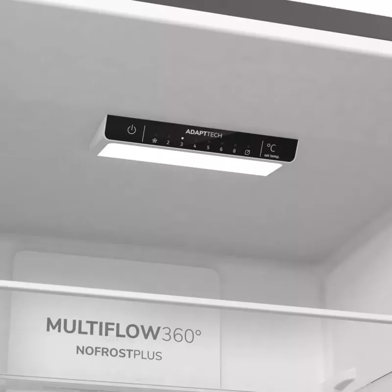 Laisvai pastatomas šaldytuvas-šaldiklis Gorenje NRK6202EXL4, 331 l (šaldytuvas 235 l / šaldiklis 96 l), nerūdijantis plienas, LED ekranas
