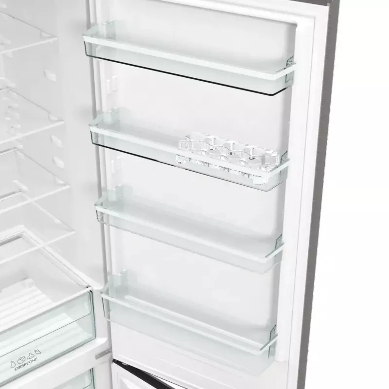 Laisvai pastatomas šaldytuvas-šaldiklis Gorenje NRK6202EXL4, 331 l (šaldytuvas 235 l / šaldiklis 96 l), nerūdijantis plienas, LED ekranas