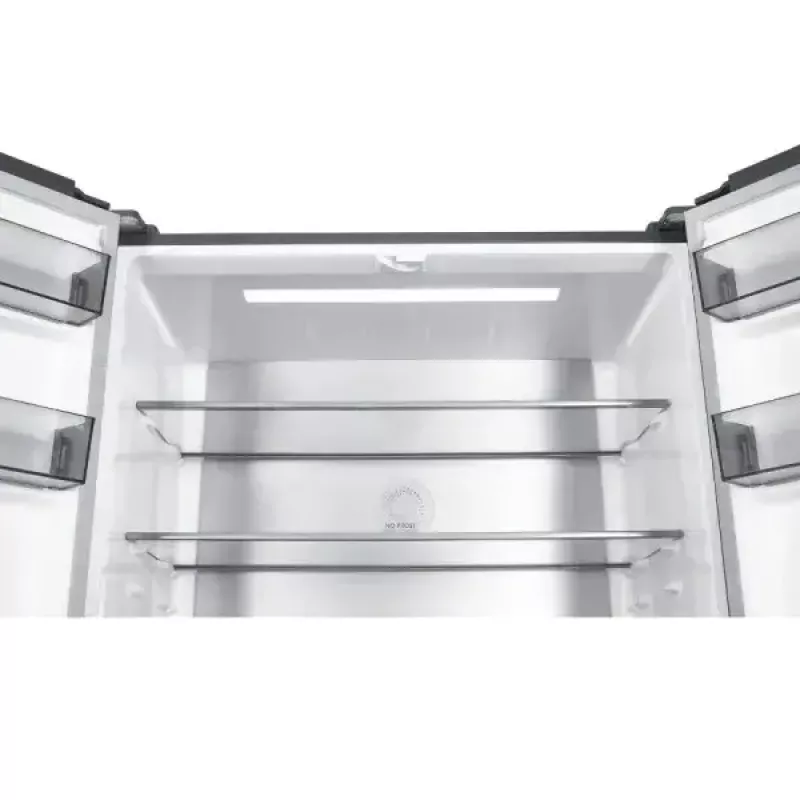 Laisvai pastatomas šaldytuvas MPM MPM-503-SSI-11, 505 l, šaldiklio durys atsidaro į abi puses, energijos klasė E