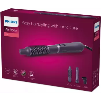 Plaukų džiovinimo ir formavimo rinkinys Philips 3000 serijos BHA305/00 – 800 W, 3 šildymo lygiai, 3 antgaliai, violetinis