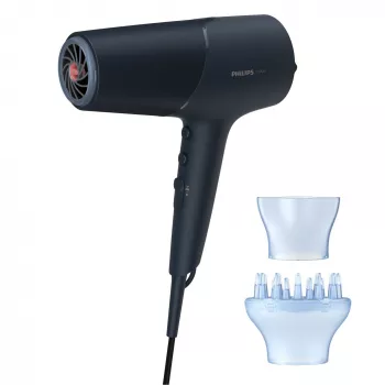 Plaukų džiovintuvas Philips BHD512/00 2300 W, 6 šilumos/greičio nustatymai, joninis, difuzorius ir koncentratorius, tamsiai mėlynas