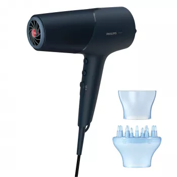 Plaukų džiovintuvas Philips BHD512/00 2300 W, 6 šilumos/greičio nustatymai, joninis, difuzorius ir koncentratorius, tamsiai mėlynas