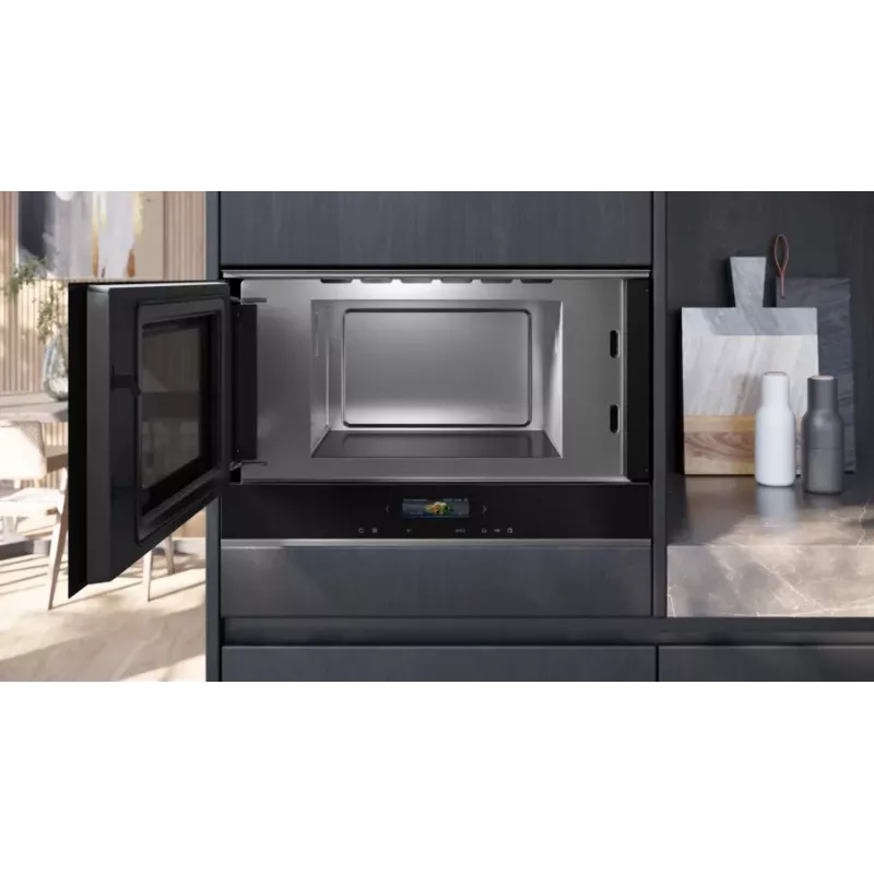 Mikrobangų krosnelė Siemens iQ700 BF722L1B1 įmontuojama 21 L 900 W juoda