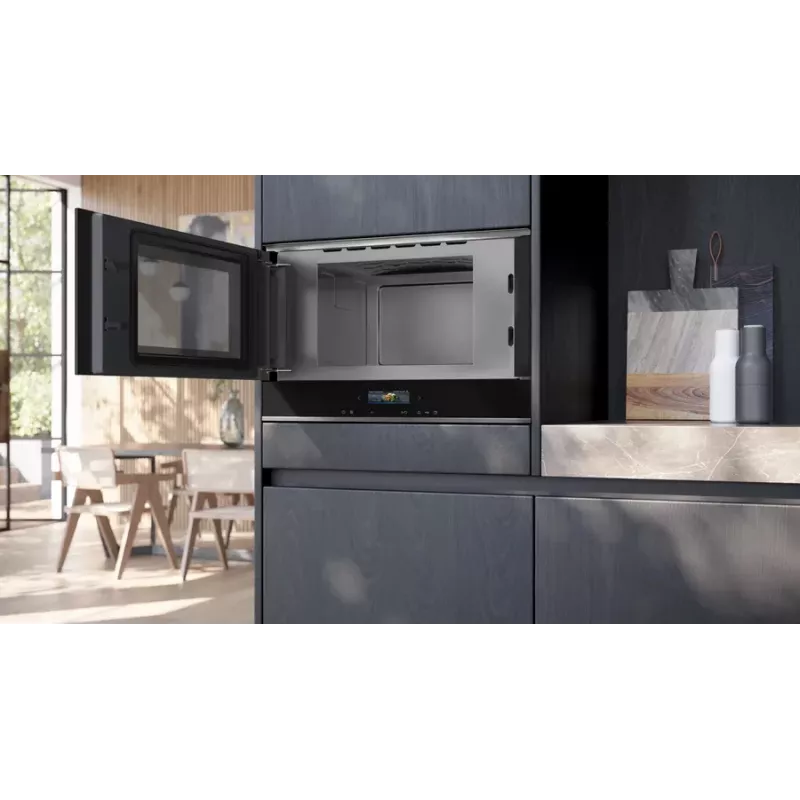 Mikrobangų krosnelė Siemens iQ700 BF722L1B1 įmontuojama 21 L 900 W juoda